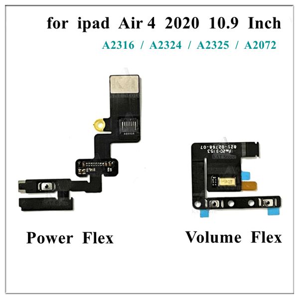 5Pcs For iPad Air4 Air 4 10.9 Inch A2316 A2324 A2325 A2072 Power ON OFF Volume Button Key Microphone MIC Flex Cable Repair Parts