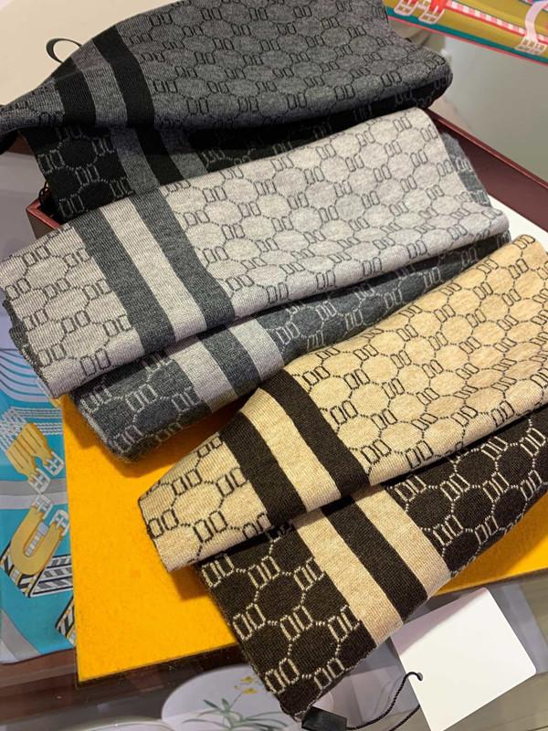 High Quality Silk Scarf 4 Seasonal Scarves Men&#039;s and Women&#039;s Long-necked Clover Scarfs 3 Colors Available with Box