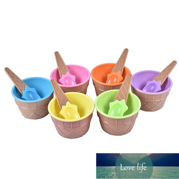 1Set Ice Cream Bowl Spoon Slime Tool Mold Crystal Slime Storage Tool Stirring Cup Kids Interactive Toy For Cotton Clay DIY Kit Factory price