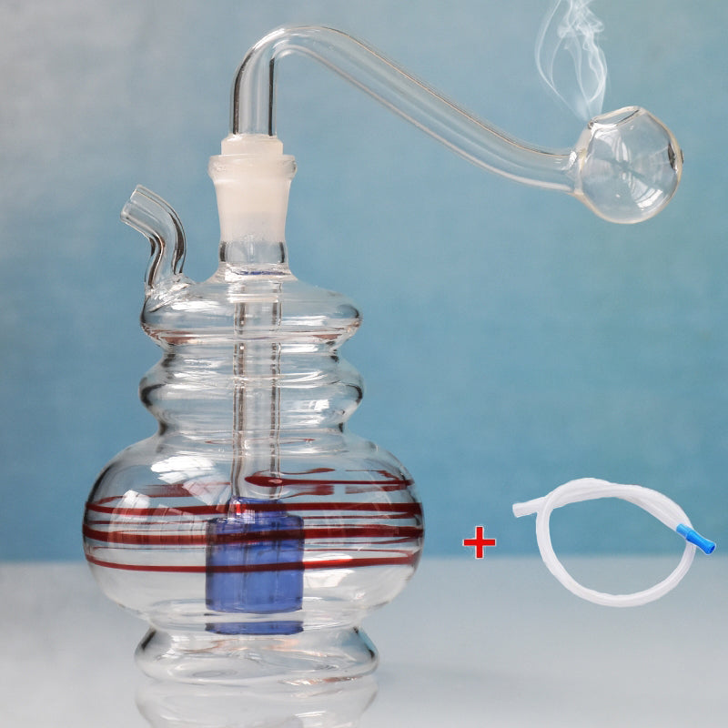 Small Glass Hookah Oil Burner Smoke Shisha Glass Pipes with Recycler Dab Rig Hand Bongs Thick Pyrex beaker bong Percolater Bubbler Tobacco Mini Bowl