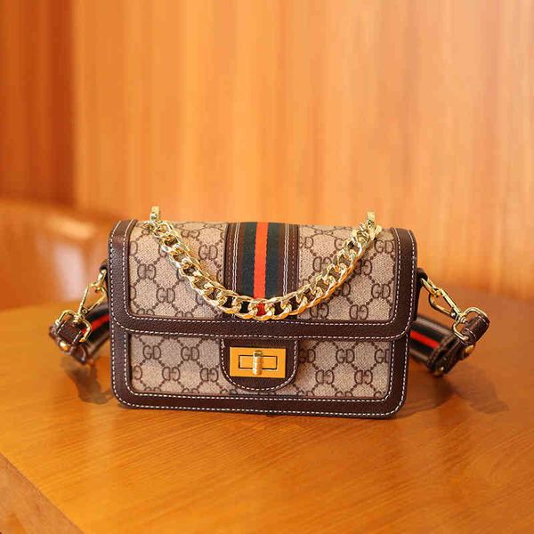 2022 new designer s fashionable and beautiful women&#039;s single hand chain contrast ribbon shoulder belt leisurely sweet beauty bag