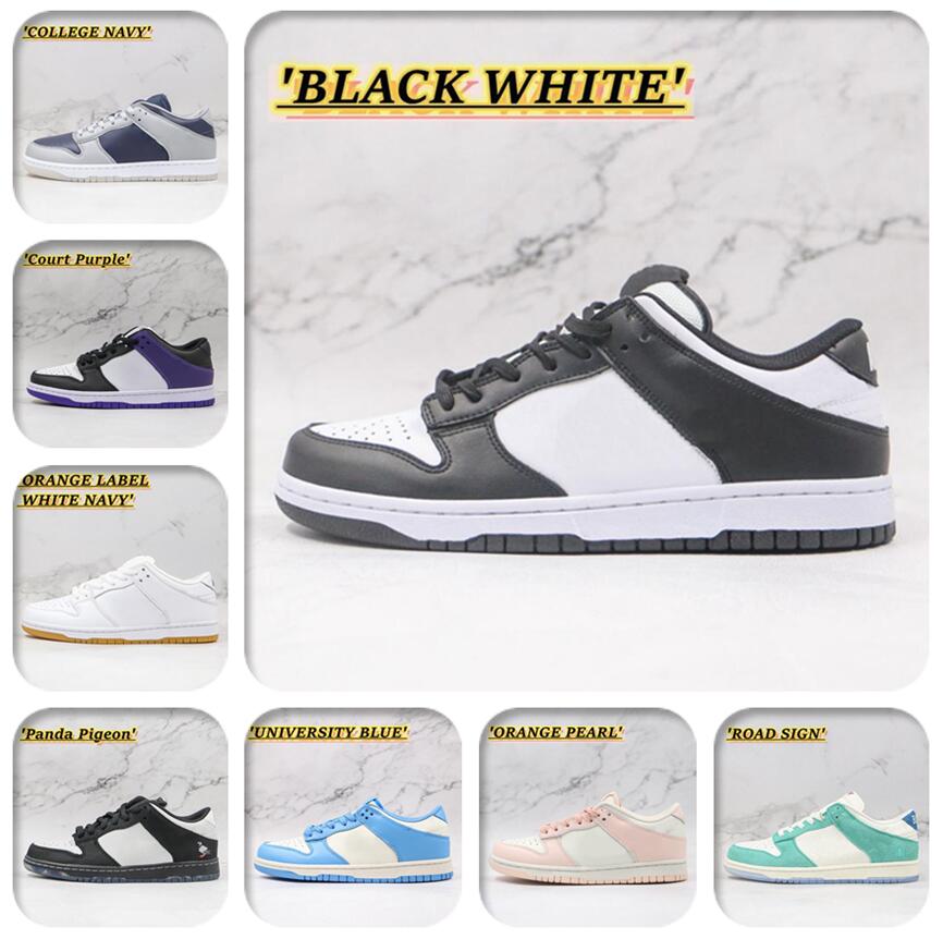 Low Cut Men Women Casual Shoes Skateboarding Platform Sneakers White Black Panda UNC Coast Green Glow Syracuse Purple Pulse Chunky Jogging Chaussure