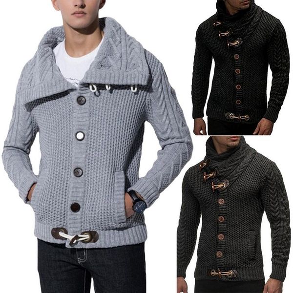 Men&#039;s Sweaters Cardigan Sweater Coat Men Autumn Fashion Solid Casual Warm Knitting Jumper Male Coats Plus Size 3XL 2022
