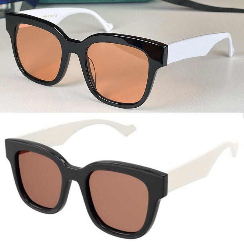 Sunglasses womens fashion shopping glasses 0998S retro style men and women black frame white mirror legs casual beach party UV protection with origi