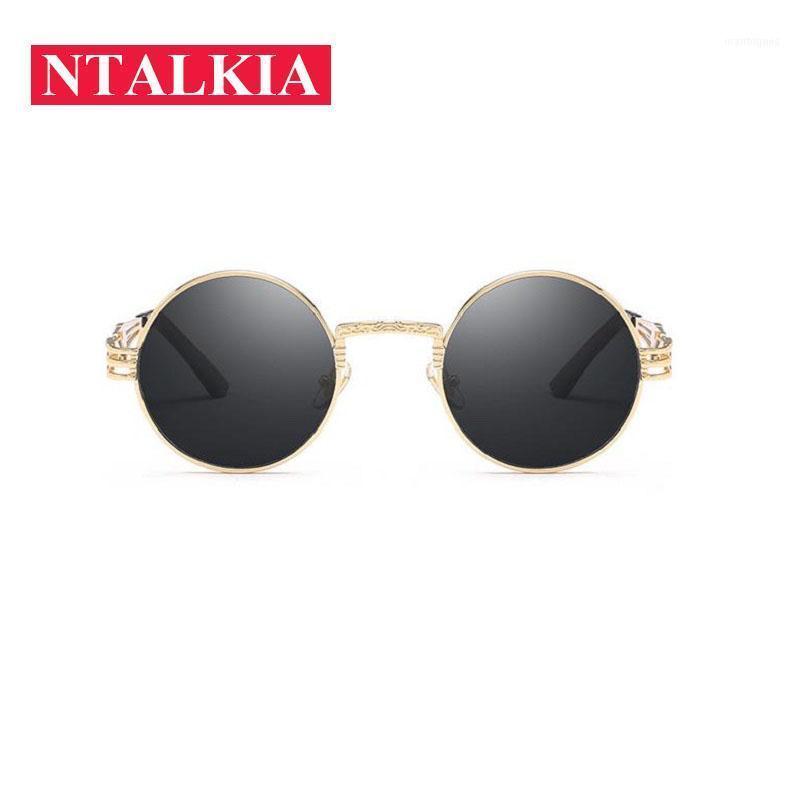 Sunglasses Steampunk Round Metal For Men Women Mirrored Circle Sun Glasses Brand Designer Retro Vintage Oculos UV400 Mirrors1