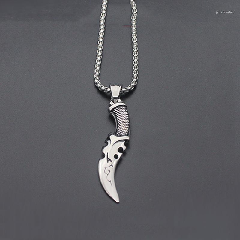 Chains Vintage Stainless Steel Sword Dagger Knife Necklace Classic Male Pendant Punk For Men Jewelry Link Chain Bike Jewelry1