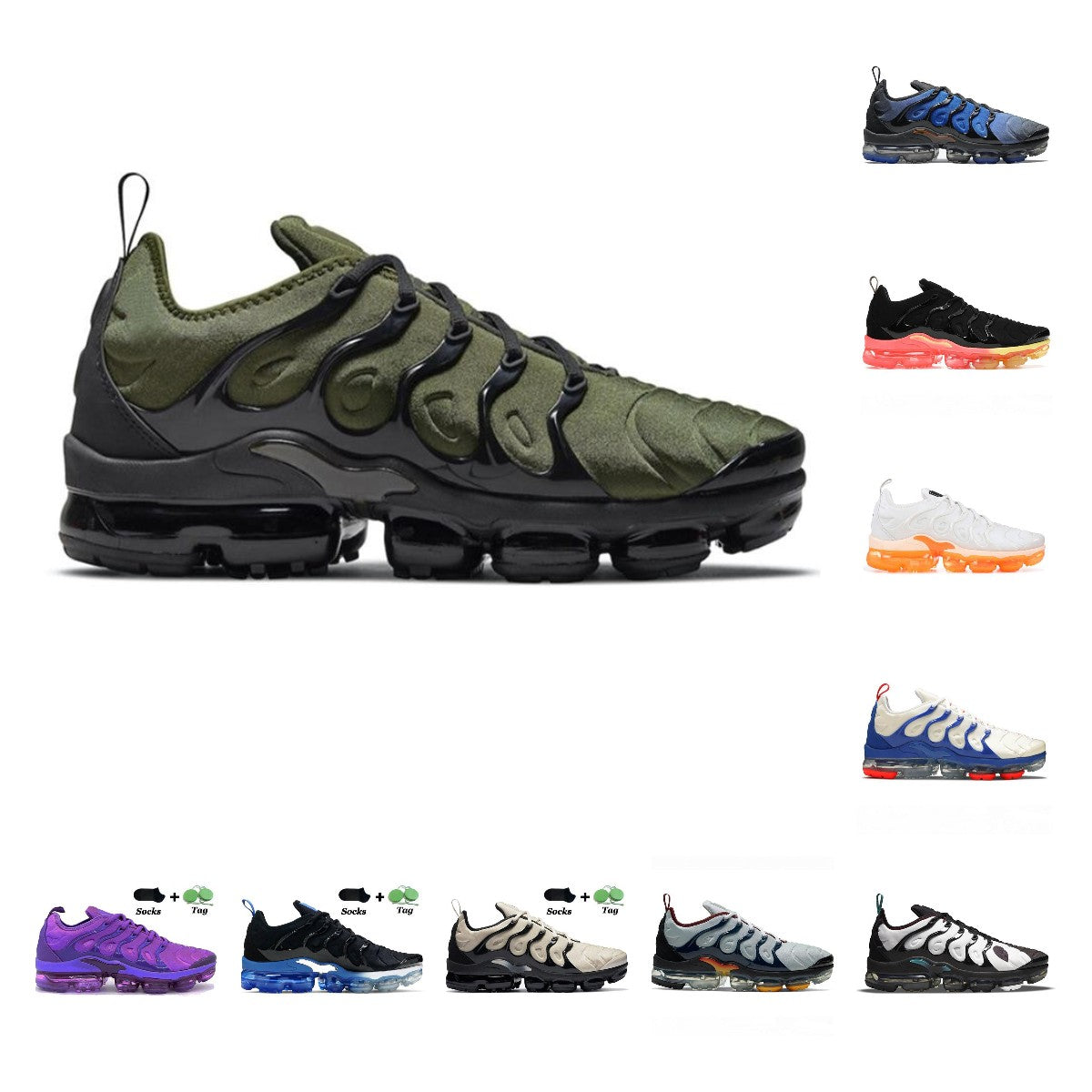 men shoes Vapours Running Shoes Big Size 47 Knicks Vibes Black Bubblegum Yolk Cherry Cool Grey Neon Pure Platinum Dark Russet Max Sports Trainers Sn