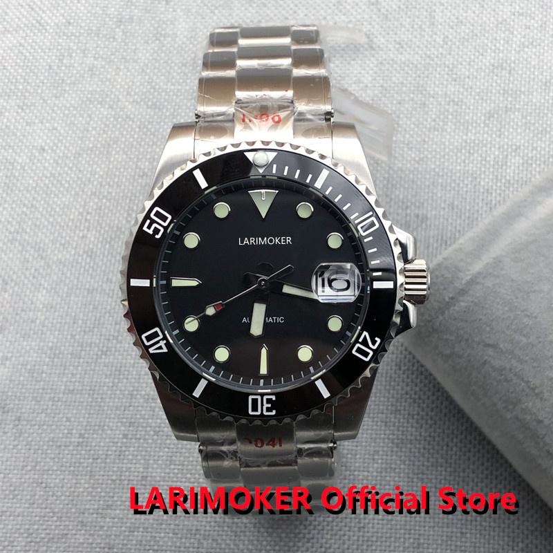 Wristwatches LARIMOKER Stainless Steel Men&#039;s Mechanic Watches Sapphire Glass Using NH35 - NH36 Mechanical Movement Watch