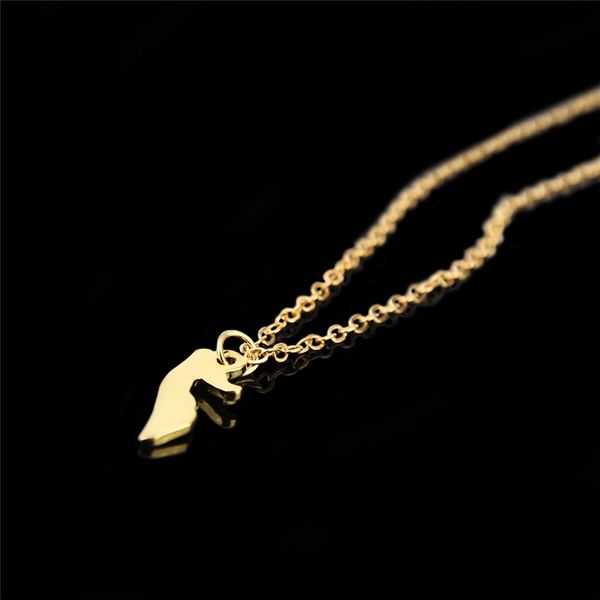 50pcs Africa Country Somalia Map Necklace National Pride African Somali Island Pendant Chain Necklaces Gold Korean Choker Women Collier Femm
