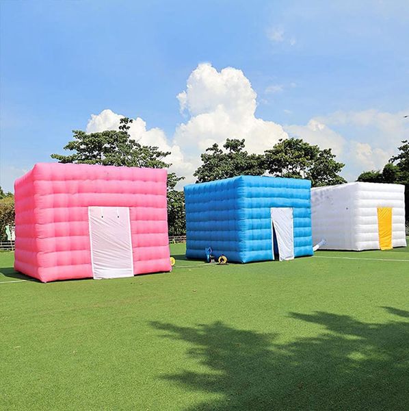 Popular Fashion Outdoor Inflatable Cube Tent,Colorful Square Trade Show Kiosk Marquee for Party Wedding Exhibition