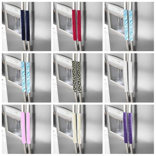 Soft Velvet Cloth Refrigerator Door Handle Cover Anti-static Keep Clean Kitchen Appliance Protector washable XB