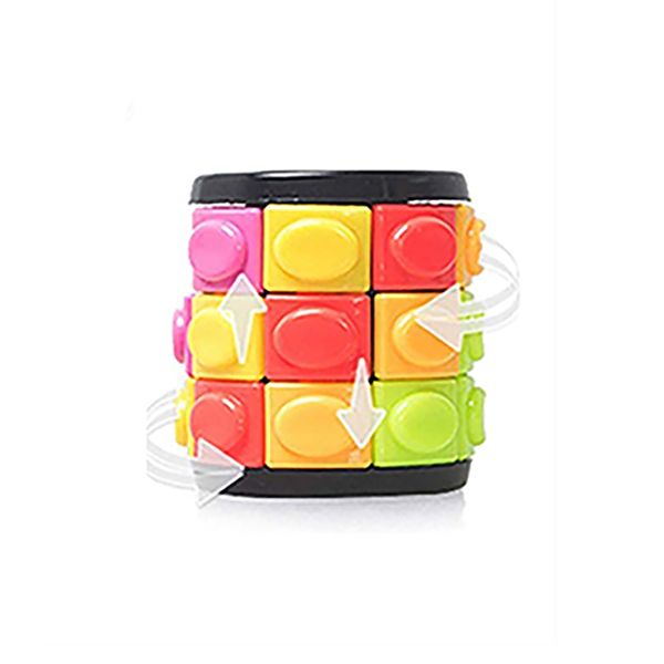 Rotate Slide 3D Puzzle Cube Magic Cylinder Tangram Fidget Toys 3 Layers Anti Stress IQ Fit Cognitive Educational Games Birthday Gifts for Ki