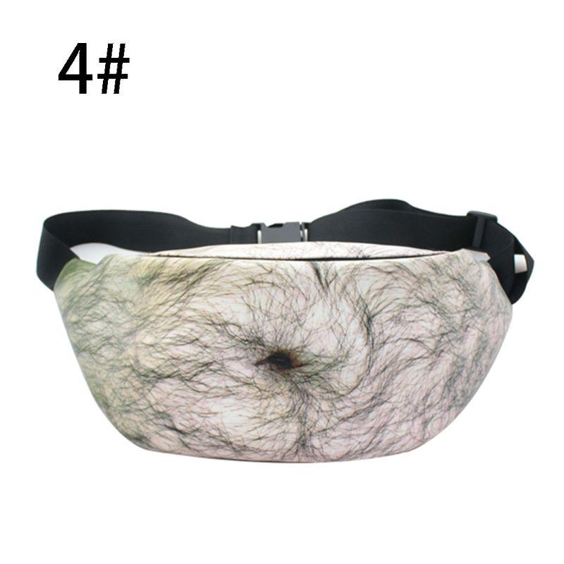 Waist Bags Novelty Fun Men Women Dad Bag Bod Beer Fat Hairy Belly Fanny Pack J60D