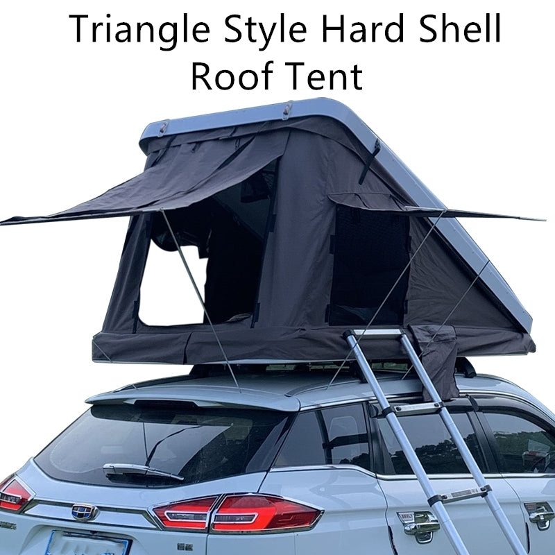 Car roof tent, hydraulic hard shell universal triangle inclined brace type windproof rain outdoor road trip mobile home