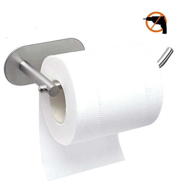 ZOTOBON Wall-Mount Toilet Paper Holder Stainless Steel Bathroom kitchen Roll Paper Rack Tissue Towel Accessories Storage Holders 210320