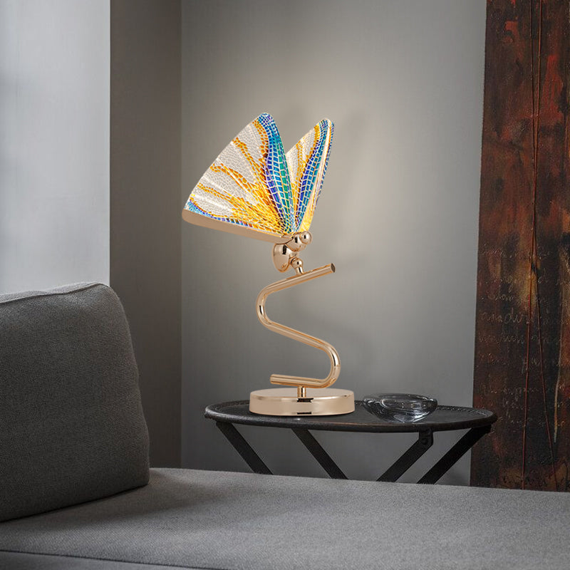 Color Butterfly Table Lamps Postmodern Home led Night Lighting luxury Bedroom Bedside Lighting Creative Living Room Study Desk Lamp Vintage