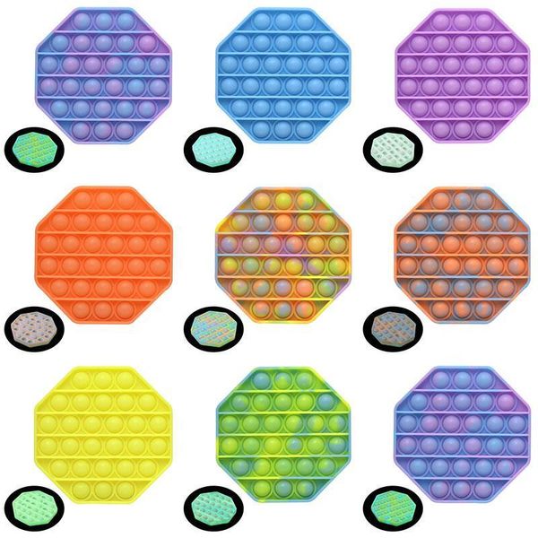 Fluorescen Push Fidget Toy Sensory Push Bubble Fidget Sensory Autism Special Needs Anxiety Stress Reliever for Office Workers