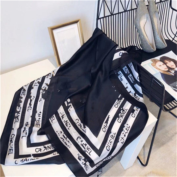 2021 New womens senior long Double chiffon silk shawls Fashion tourism soft Designer luxury gift scarves printing Scarf