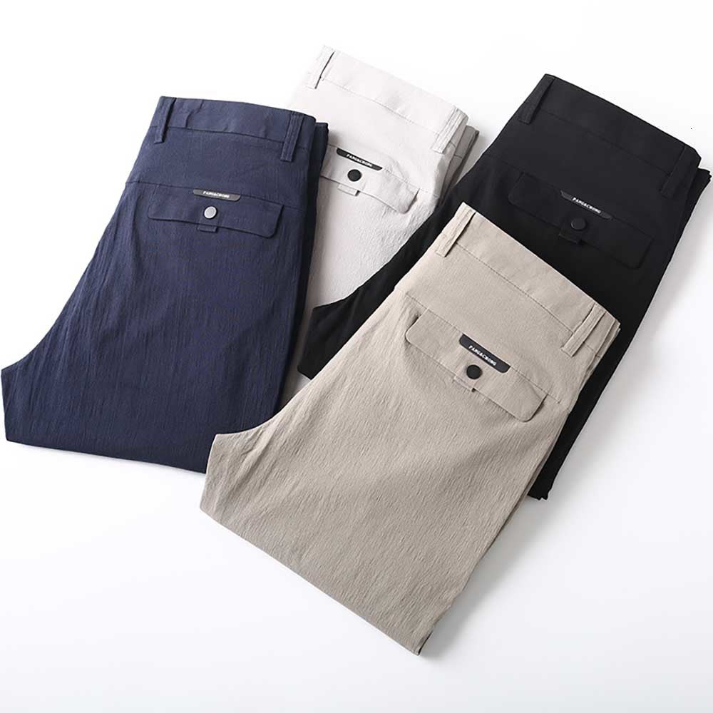 pants Trendy Suit Trousers Men Casual Slim Straight Spring Summer Korean Style Banquet Office Wedding Pants Man Clothing