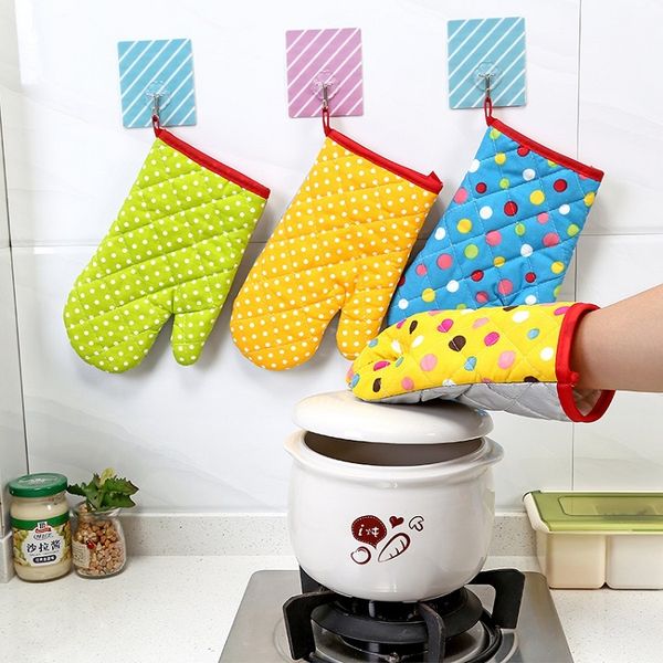 Oven Mitts Baking Durable Microwave Proof Resistant Colorful Heat Insulation Bakeware Gloves Kitchen tool T2I51775