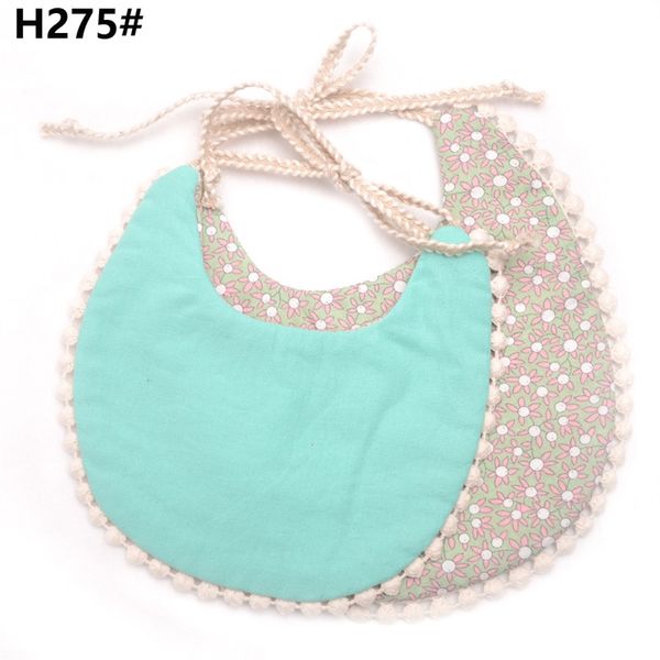 Ins Cartoon Floral Geometry Animal Print Bibs Infant Burp Cloths Baby Girls Boys Cotton Double Layer Tassel Bibs 37 Styles 377 K2