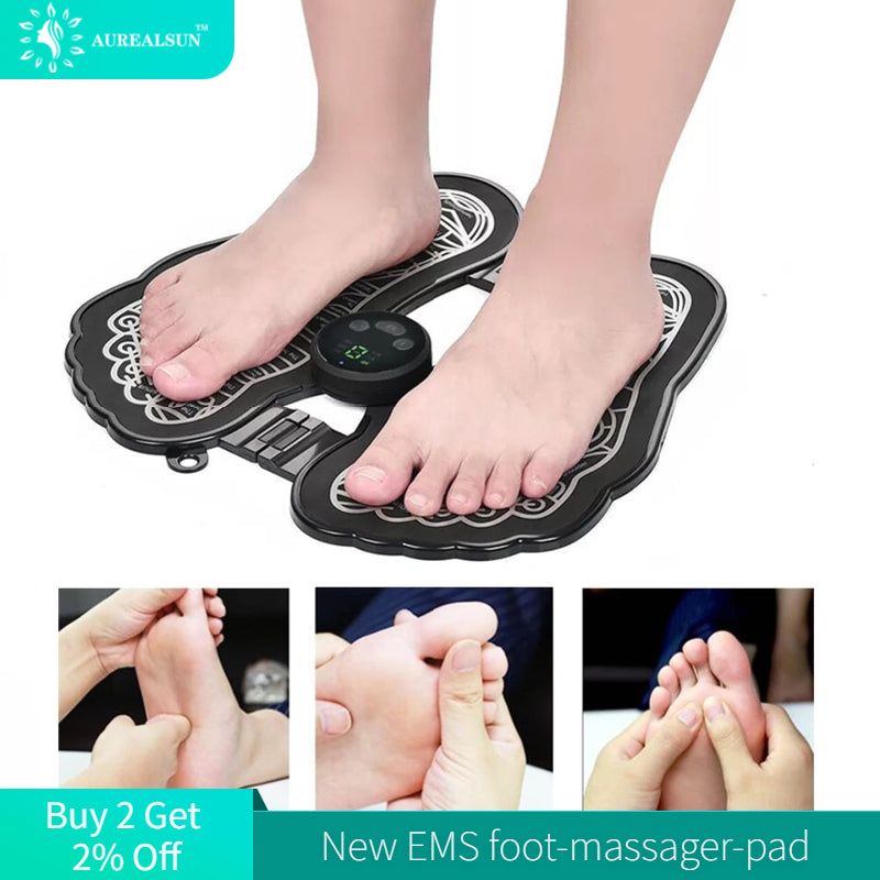 Relax Therapy Foot Spa Massager electric pad estimulador physiotherapy massageador health care USB Charging