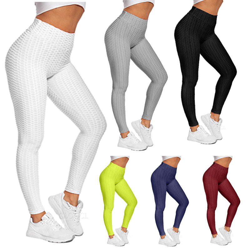 CLOOCL TikTok Leggings 2021 Summer Fashion Jacquard Running Fitness Sporting Tight Ladies Solid Color Push Up High Waist Yoga Pants