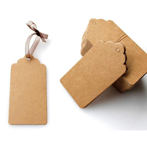 Party Decoration Blank price tag Kraft paper Gift DIY brown label RH1383