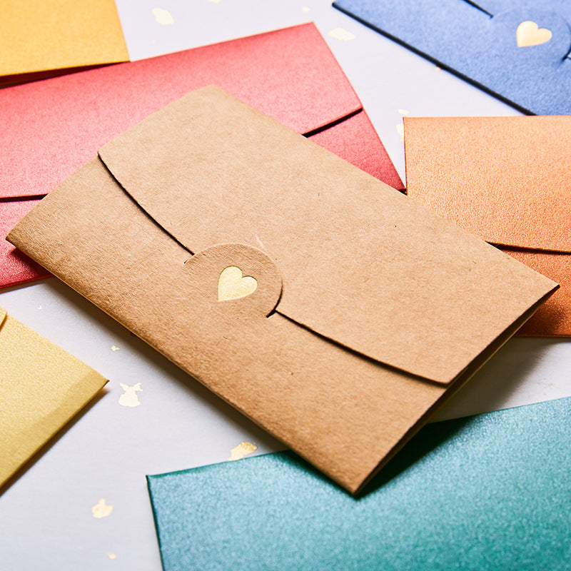 Cute Paper Product Kraft Envelopes with Heart for Baby Shower Birthday Party Wedding Invitations Weddings Stationery Office 122891