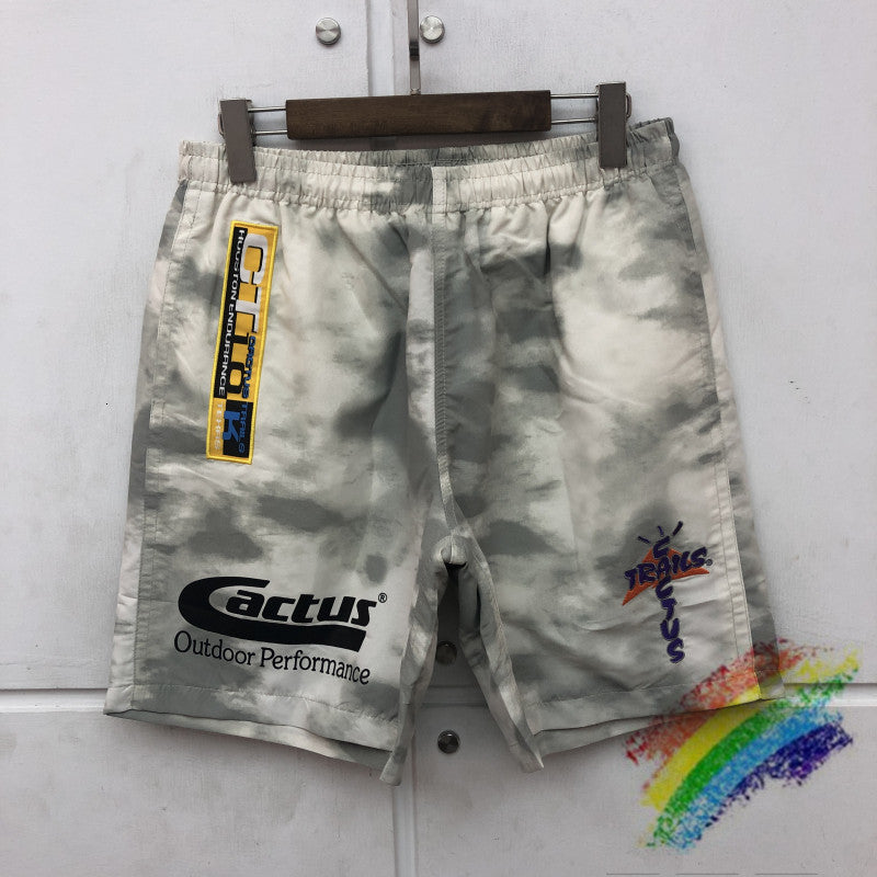 skirts Tie dye Travis Scott Cactus Jack Running Trails Mesh Shorts Men Women Quality Breechcloth Breathable Drawstring