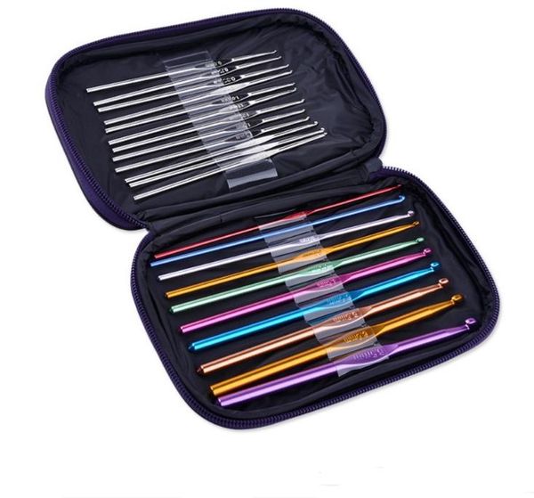 Sewing Tool 100set Practical 22 Pc-Set Multi Stainless Steel Needles Crochet Hooks Set Knitting Needle Tools With Case Yarn Craft Kit SN2109