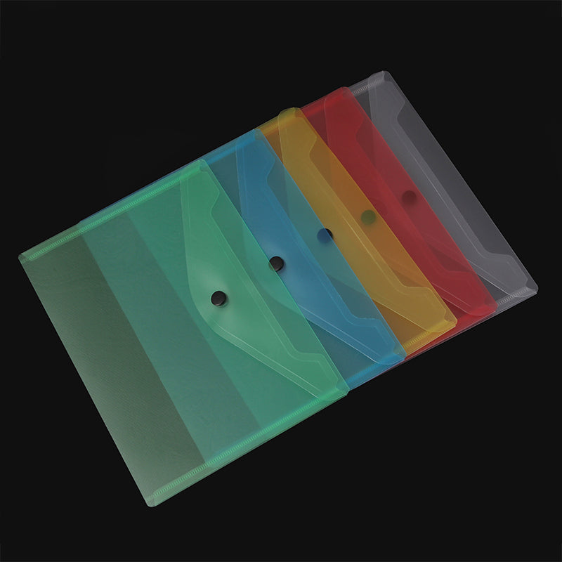 Transparent Plastic A5 Folders File Document Holder Bags Filing Paper Storage Office School Supplies 122907