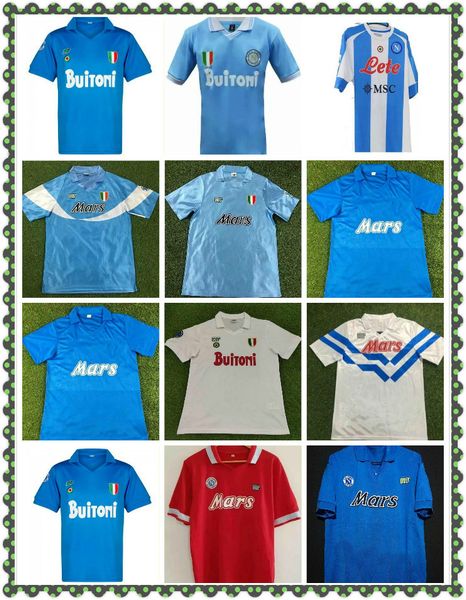 87 88 Retro napoli soccer jersey classic shirts Maradona 1987 1988 Napoles jerseys Giordan MAGICA 1926 football shirt