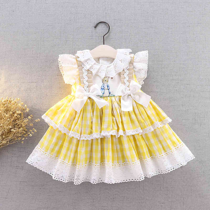 Girls&#039; dresses Kids Spanish Baby Girls Lolita Princess Ball Gown Infant Easter Birthday Party Vestidos Girl Rabbit Embroidery es