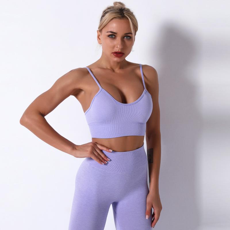 Seamless Yoga Set Women Gym Fitness Clothing Sportswear Workout Leggings Push Up Bra Crop Tops Training Tights Sports Suit Outfit