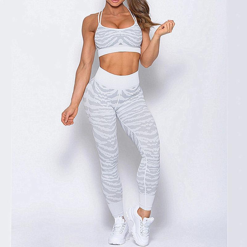 Seamless Tiger Fitness Gym Yoga Set Booty Pants Scrunch Squat Proof Leggings Sports Bra Workout Outfits Suits Outfit