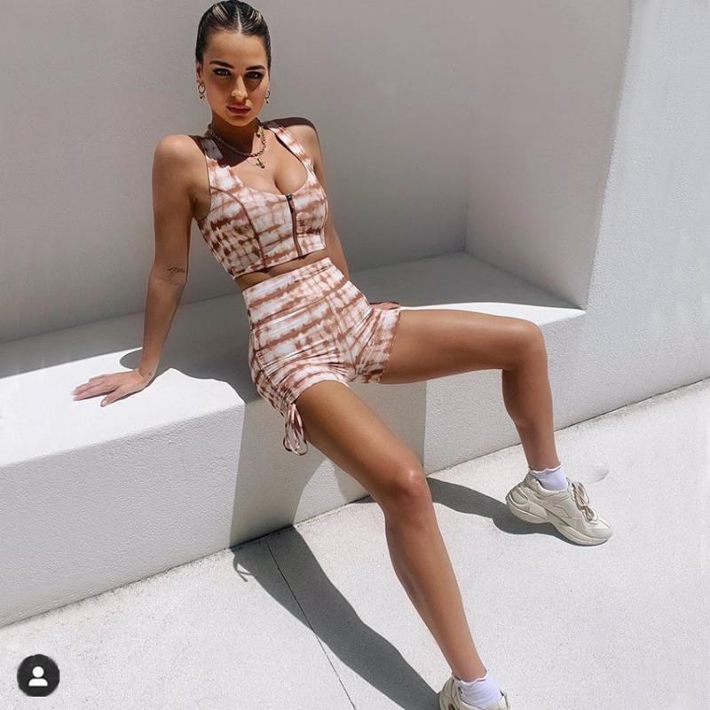 Pad Seamless Yoga Set Women Zipper Sports Bra High Waist Lace Push Up Shorts Workout Fitness Outfit ActiveWear Gym Suits