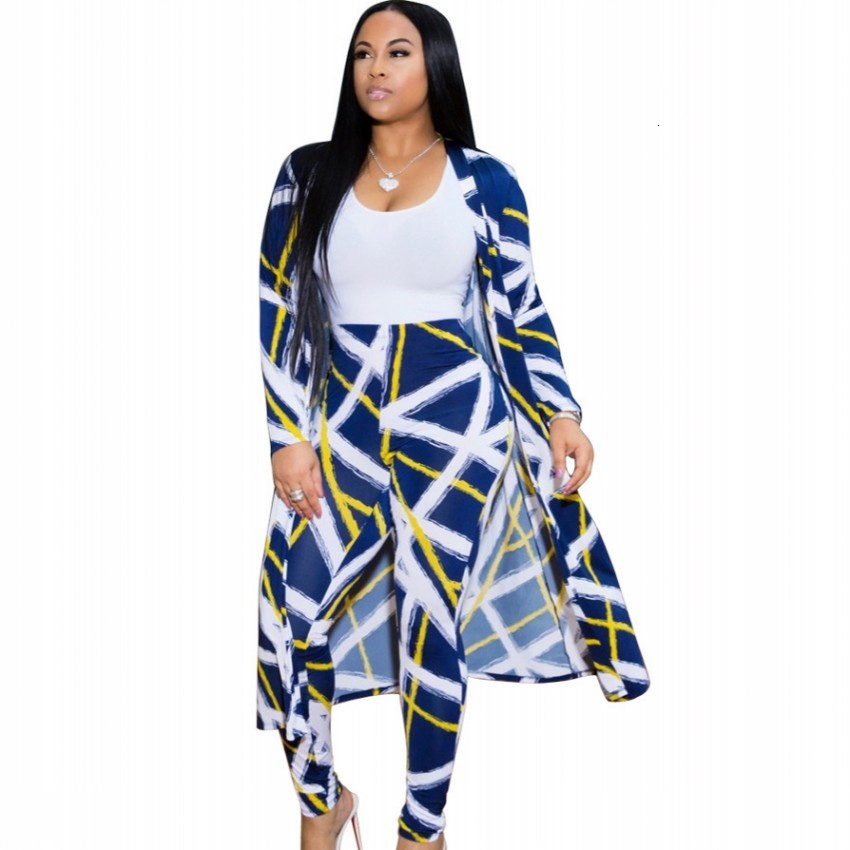 dresses 2 Piece Set New African Print Elastic Bazin Baggy Pants Rock Style Dashiki SLeeve Famous Suit For Lady-women Coat And Leggings