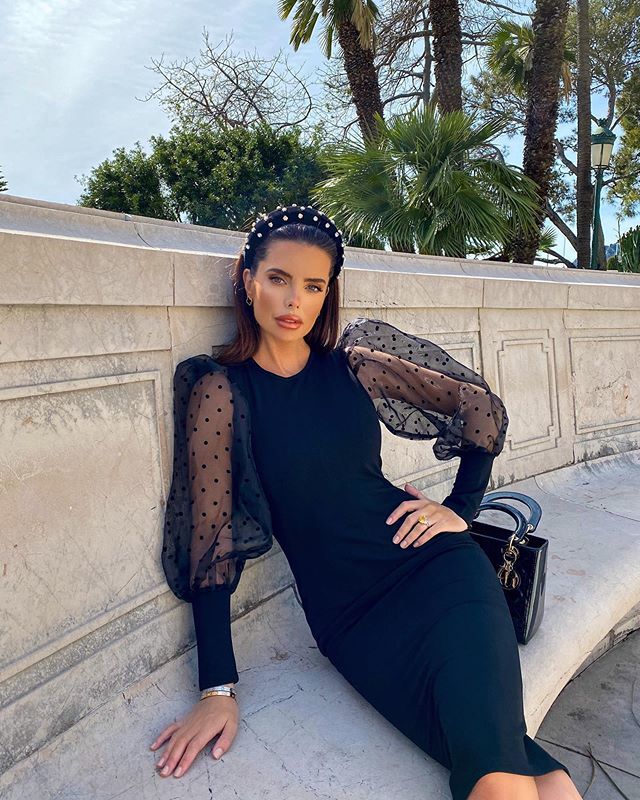 dress Fashion Lace Sheer Puff Sleeve Slim Elegant Office Lady Formal Split Rayon Bandage Party Club Dress