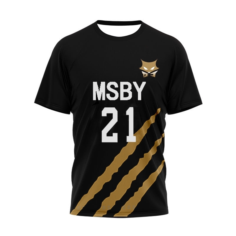 New volleyball youth 3D printed t-shirt men&#039;s sports leisure short sleeve