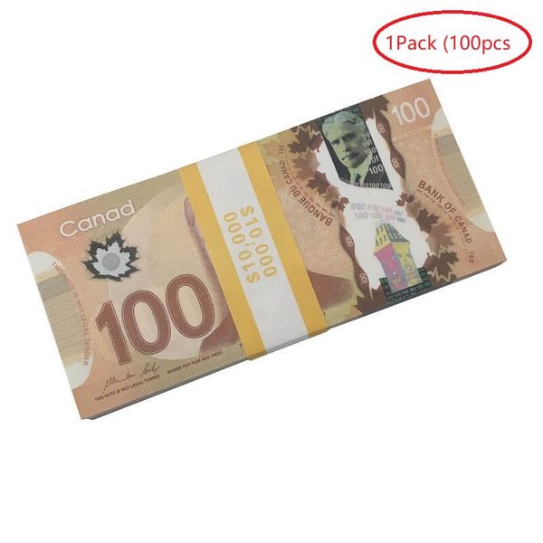 50% Size Prop Money Cad Canadian Party Dollar Canada Banknotes Fake Notes Movie Moneys For Tiktok Youtube Party Games f5f