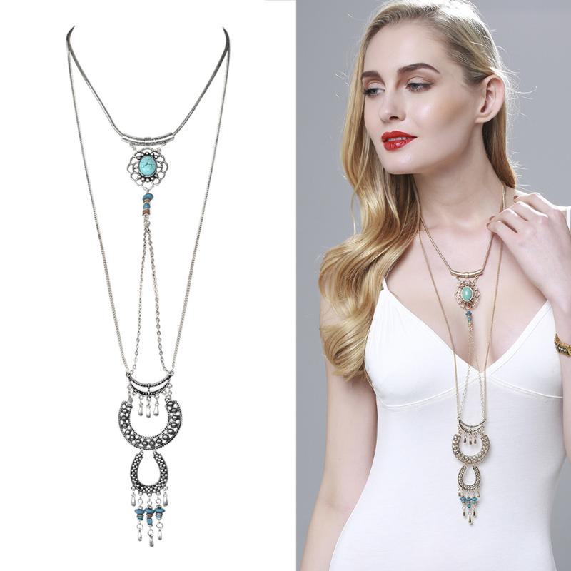 Pendant Necklaces Fashion Charm Jewelry Chain Crystal Choker Chunky Statement Necklace