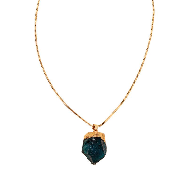 Pendant Necklaces 2021 Ins Gold Chain Drusy Stones Irregular MinimalismPiercing Choker Trendy Korean Fashion Women Party Jewelry