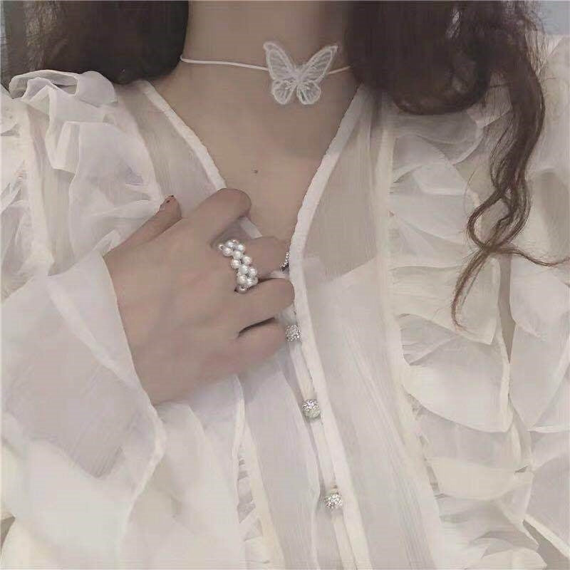 Three dimensional Butterfly Necklace popular design Choker collar women&#039;s neck with net red super fairy clavicle chain cool wind