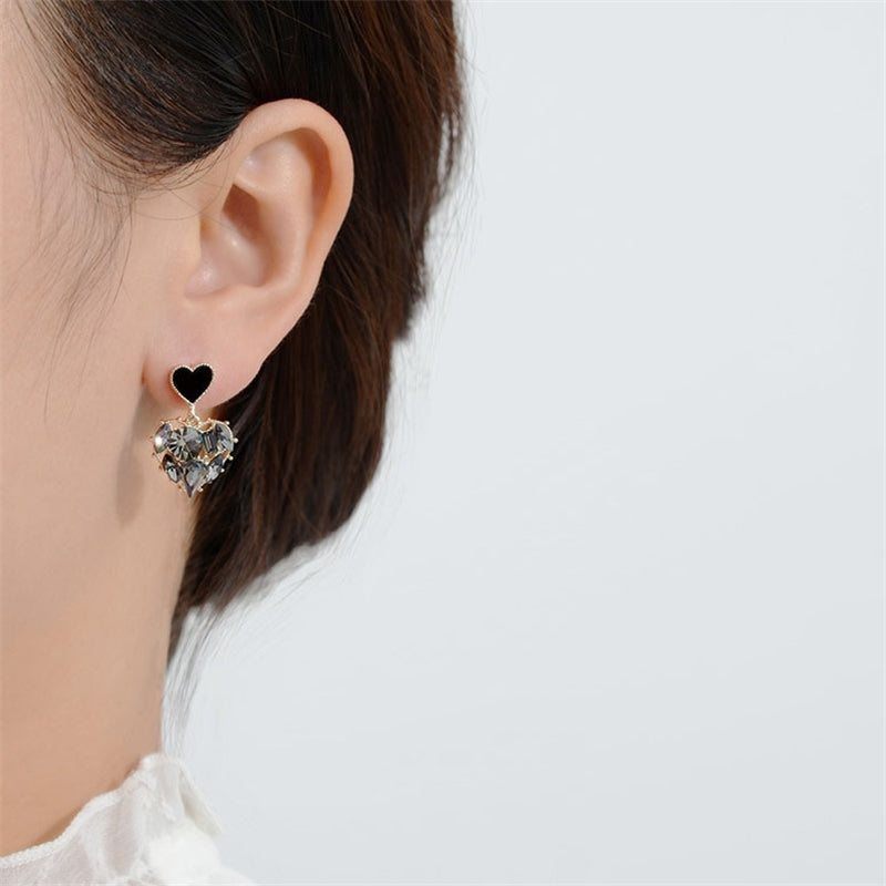 Tiktok 925 silver needle diamond drill earrings, simple, all match New Earrings