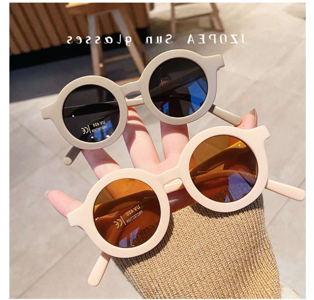 2021 fashion kids sunglasses round anti ultraviolet eye protection candy color outdoor glasses for boys and girls