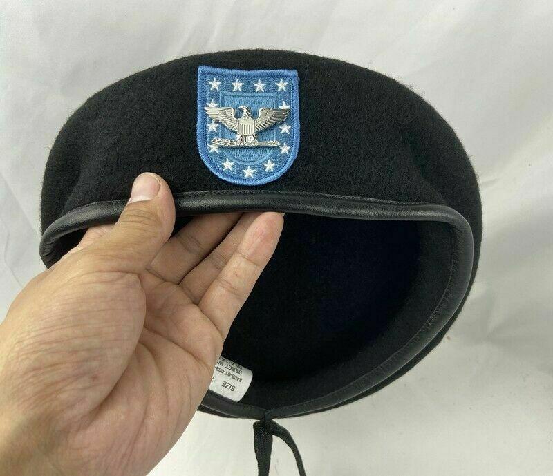 Berets Us Army Infantry Regiment Black Wool Beret Colonel Eagle Insignia Military Hat CAP