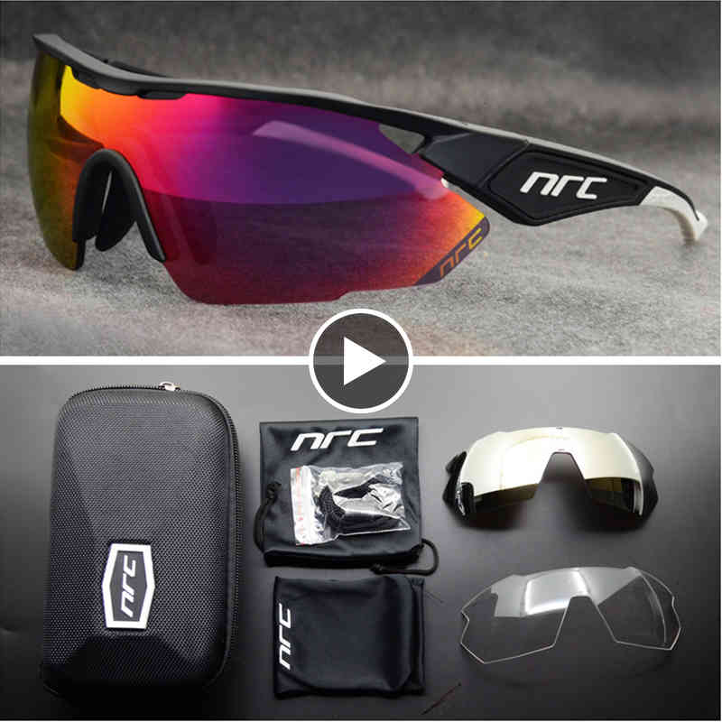 Nrc Top Brand Bikes Spectacles Men&#039;s Uv400 Sunglasses Gafas Ciclismo Tr90 Mtb Racefiets Sport