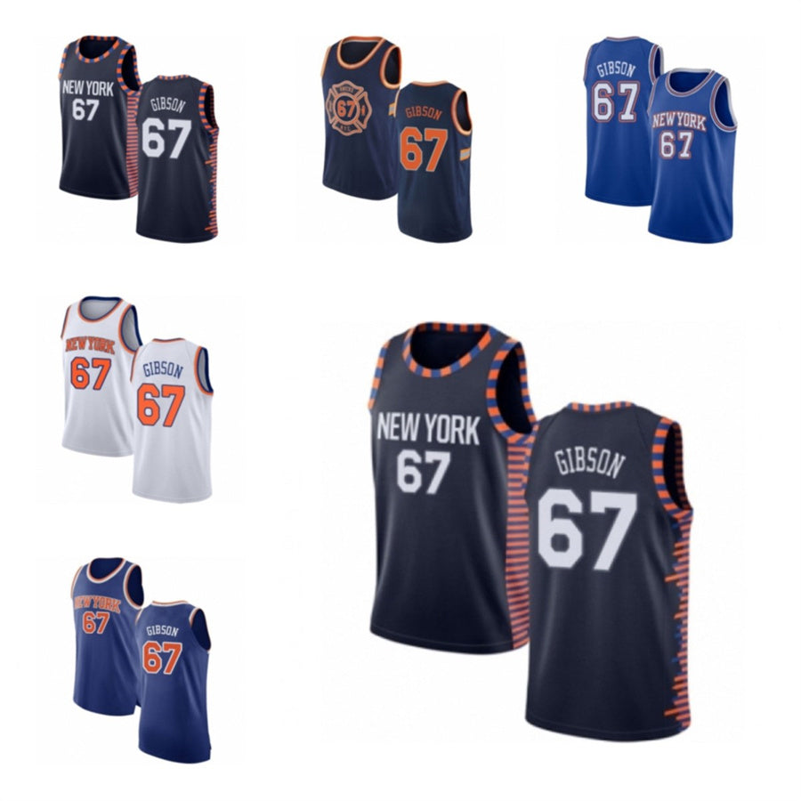 2021 Taj custom men women youth 67 Gibson basketball jerseys red Blue jersey leave number name