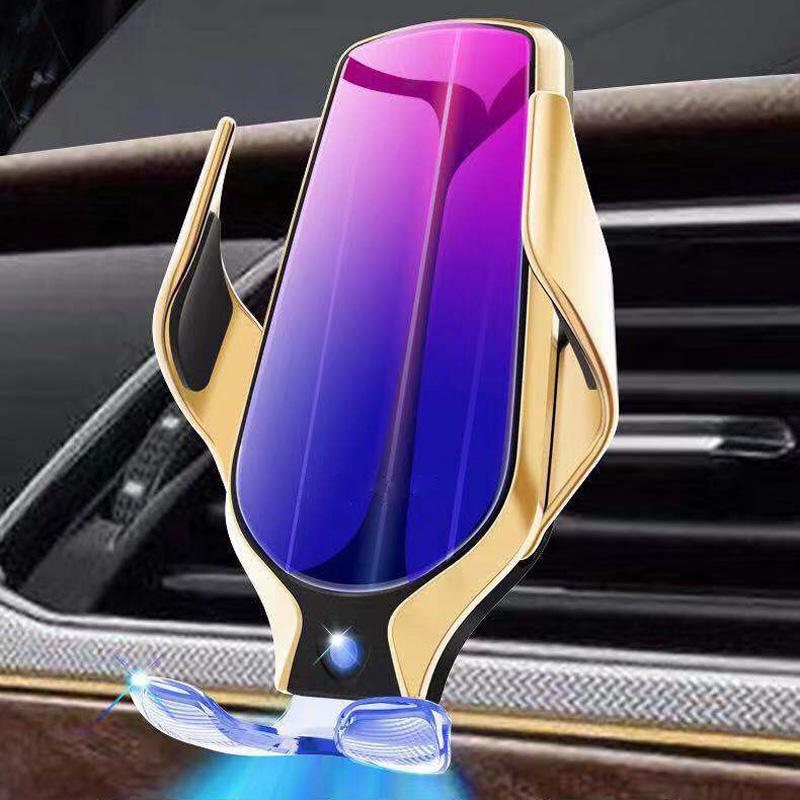 Cell Phone Mounts & Holders Car Holder Wireless Automatic Clamping Smart Sensor And Fast Charger 10W For XS Max Mobile Um